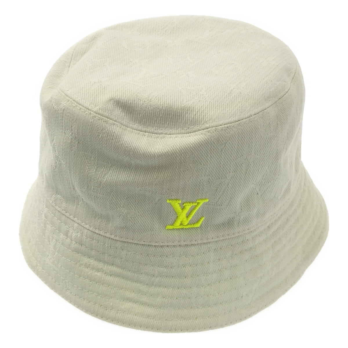 Louis Vuitton / 루이비통 | 뒤집을 수있는 네온 컬러 자카드 모노그램 로고 버킷 모자 모자 |