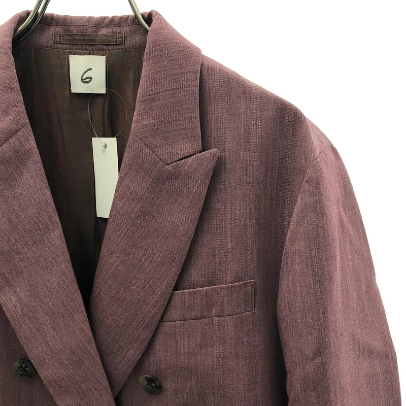 6(ROKU) BEAUTY&YOUTH / ロクビューティーアンドユース | PEAKED LAPEL JACKET ダブル テーラードジャケット | 36 | レディース