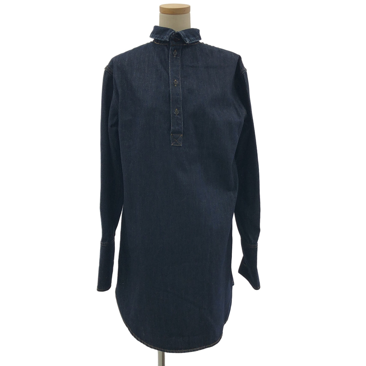 DRIES VAN NOTEN / 드리스 반 노튼 | 데님 하이넥 풀오버 원피스 | XS |