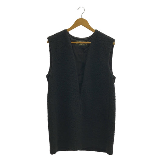 PHOTOCOPIEU | VIOLENTINA Cashmere Boa Vest | Black | Women's