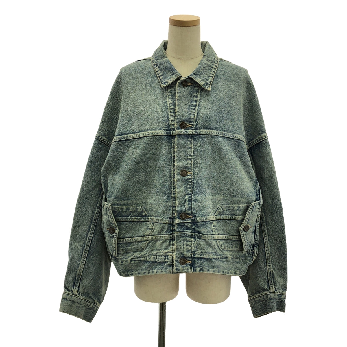 BALENCIAGA | 2021 | Upside Down Denim Jacket | 34 | Women's