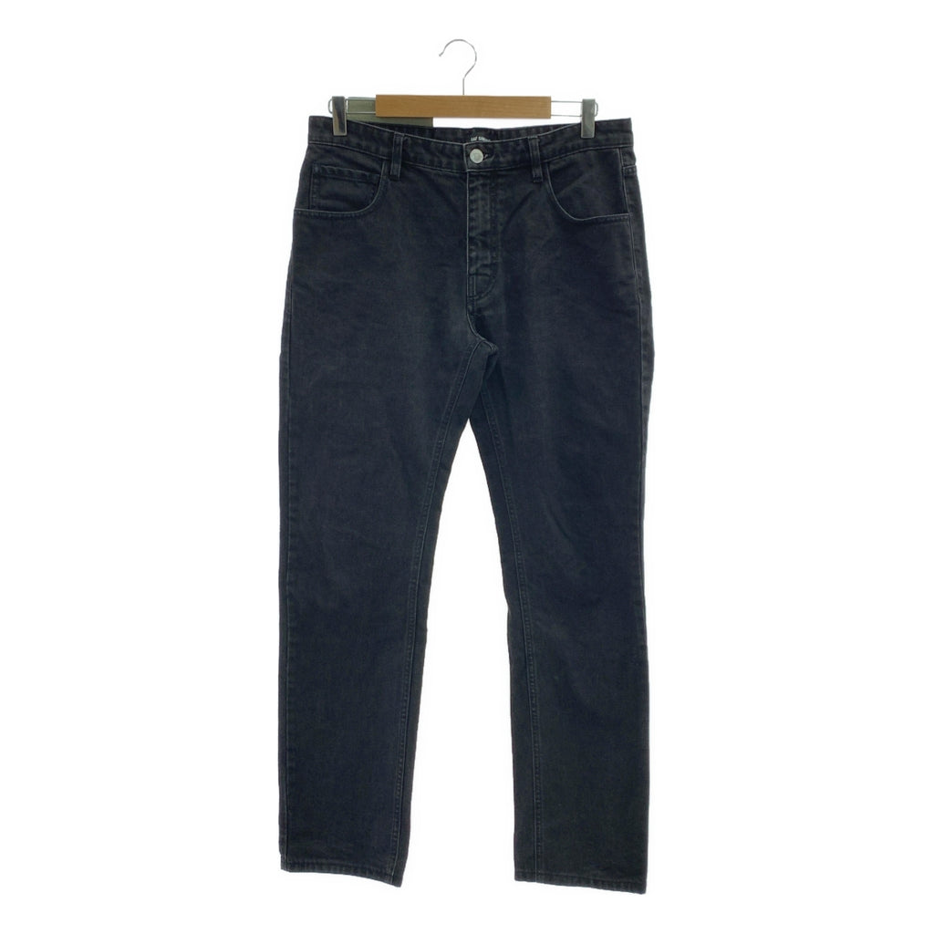 RAF SIMONS / 러프 시몬스 | 2019SS | 프린트 가죽 패치 레귤러 피트 데님 팬츠 | 33 | 남성