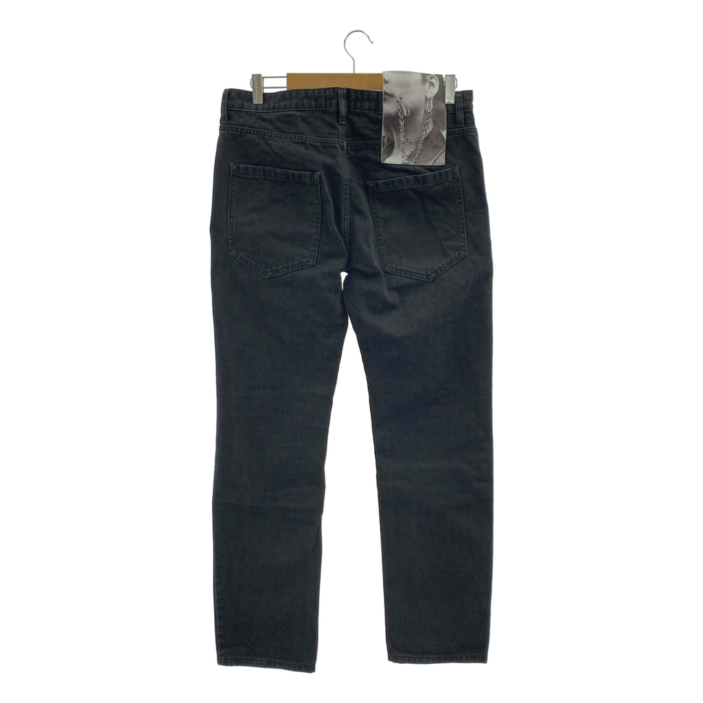 RAF SIMONS / 러프 시몬스 | 2019SS | 프린트 가죽 패치 레귤러 피트 데님 팬츠 | 33 | 남성