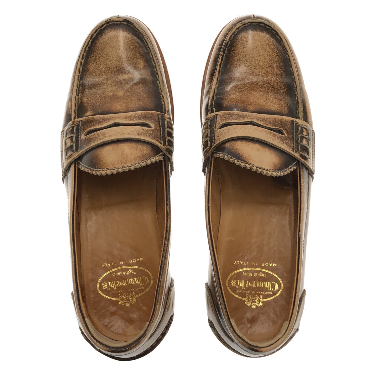 [狀況良好] 教堂的 / 教堂的 | SALLY 皮革硬幣樂福鞋 |尺寸 35 |布朗 |女性的