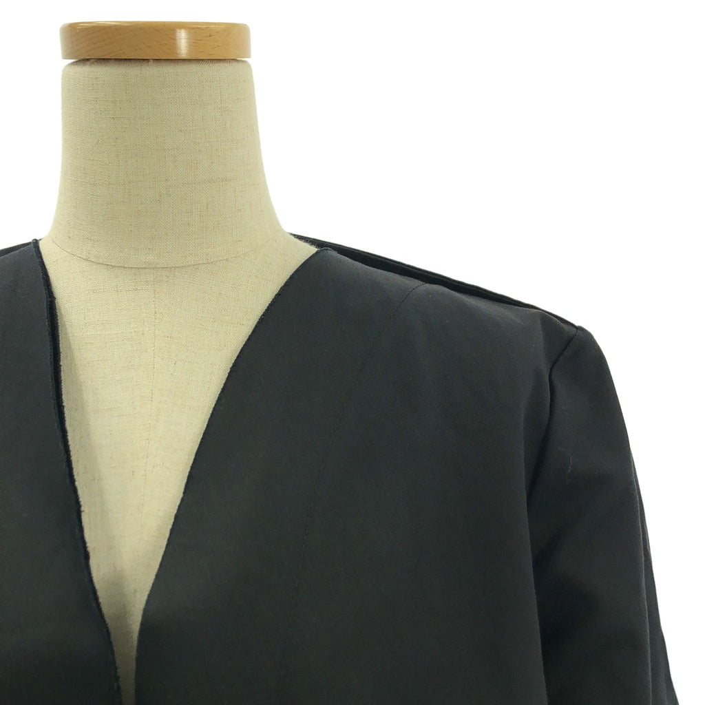 MARNI / マルニ | 変形 フリル ギャザー ノーカラー ボタンレス ジャケット | 40 | レディース