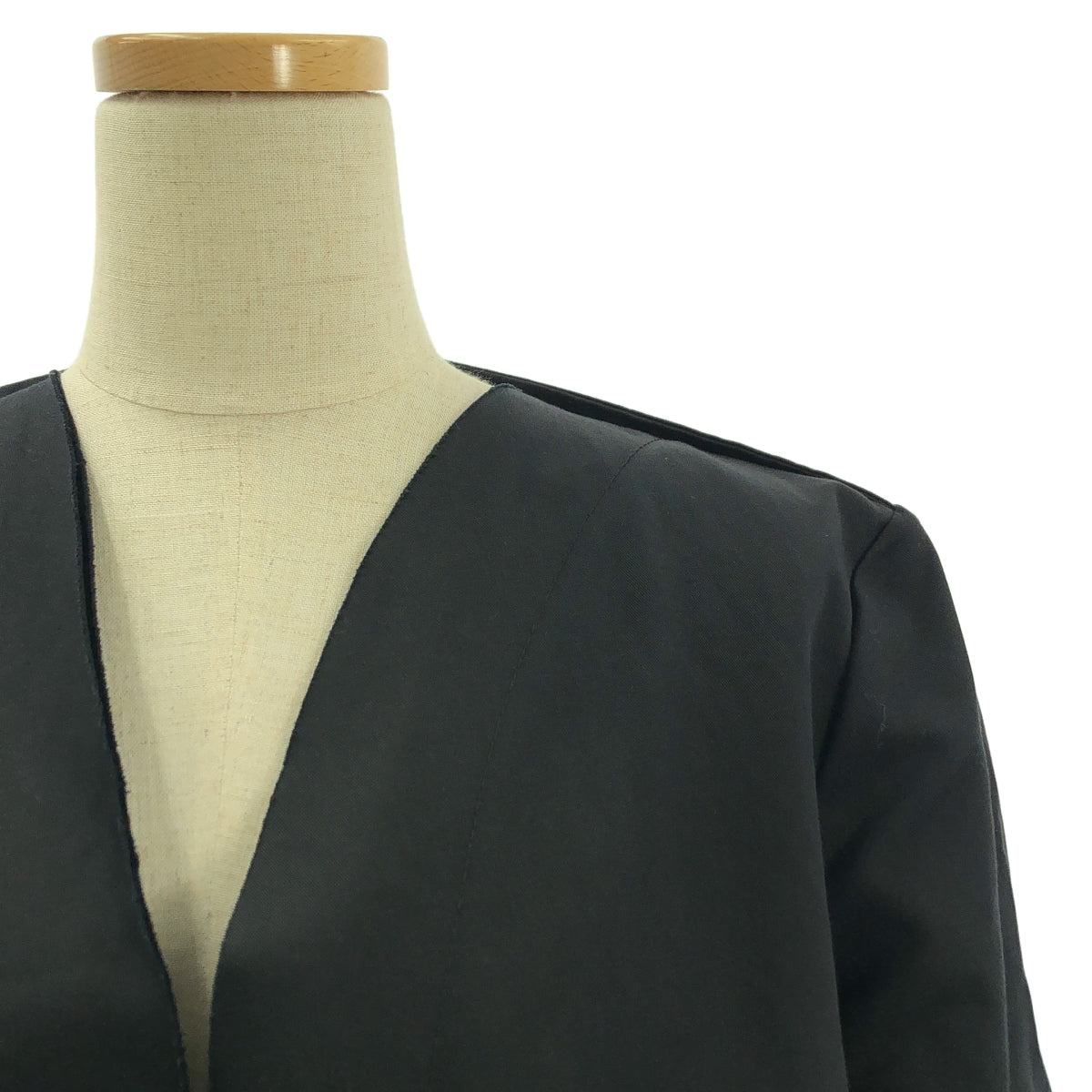 MARNI / マルニ | 変形 フリル ギャザー ノーカラー ボタンレス ジャケット | 40 | レディース