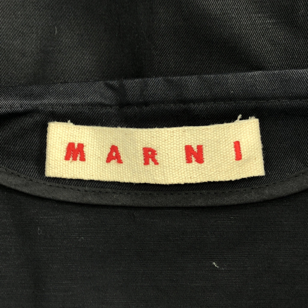 MARNI / マルニ | 変形 フリル ギャザー ノーカラー ボタンレス ジャケット | 40 | レディース