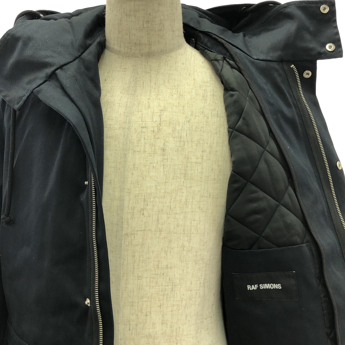 【美品】  RAF SIMONS / ラフシモンズ | 2017AW | DETLEF E81 Parka With Removable Jacket ライナー付き モッズコート | 44 | ブラック | メンズ