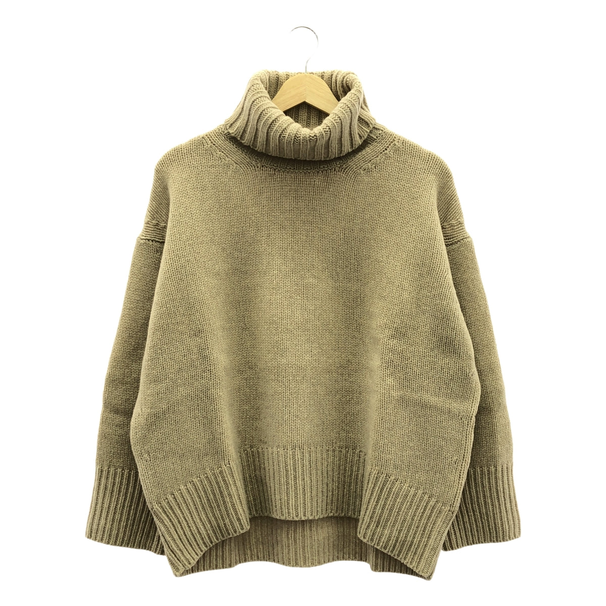 GALERIE VIE / 갤리비 | 파인 울 터틀넥 니트 풀오버 | S | 베이지 | 여성