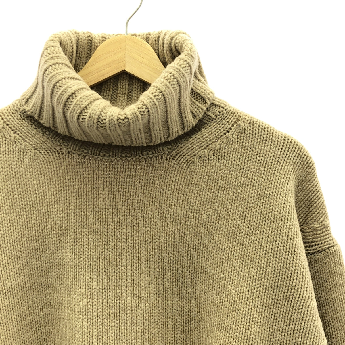 GALERIE VIE / 갤리비 | 파인 울 터틀넥 니트 풀오버 | S | 베이지 | 여성
