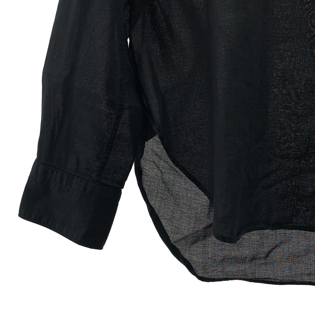 m's braque / エムズブラック | コットン バンドカラー シャツ | 36 | ブラック | メンズ