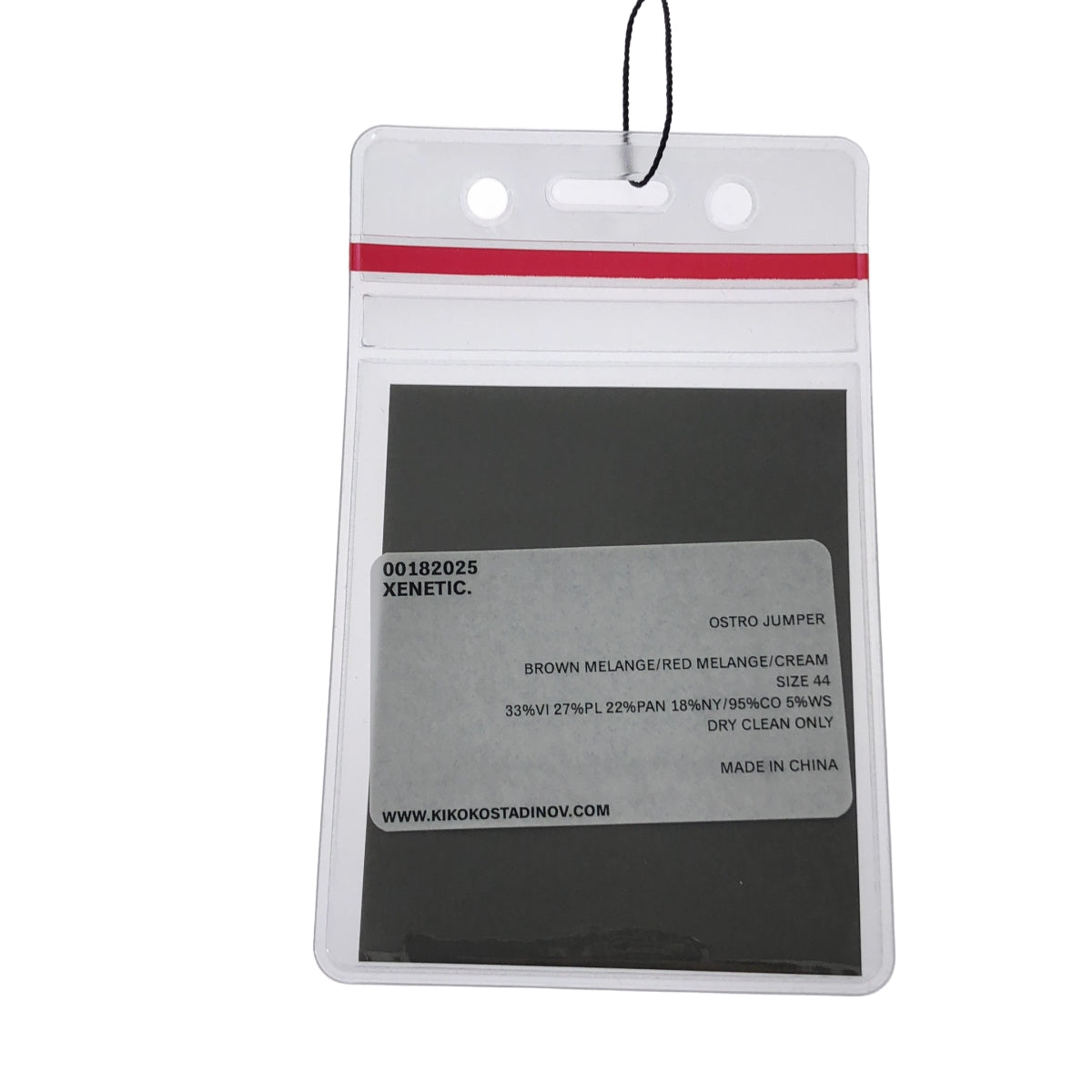 【新品】  Kiko Kostadinov / キココスタディノフ | 2025SS | OSTRO JUMPER カシミヤ混 ライン クルーネックニット | 44 | ブラウン×レッド×クリーム | メンズ