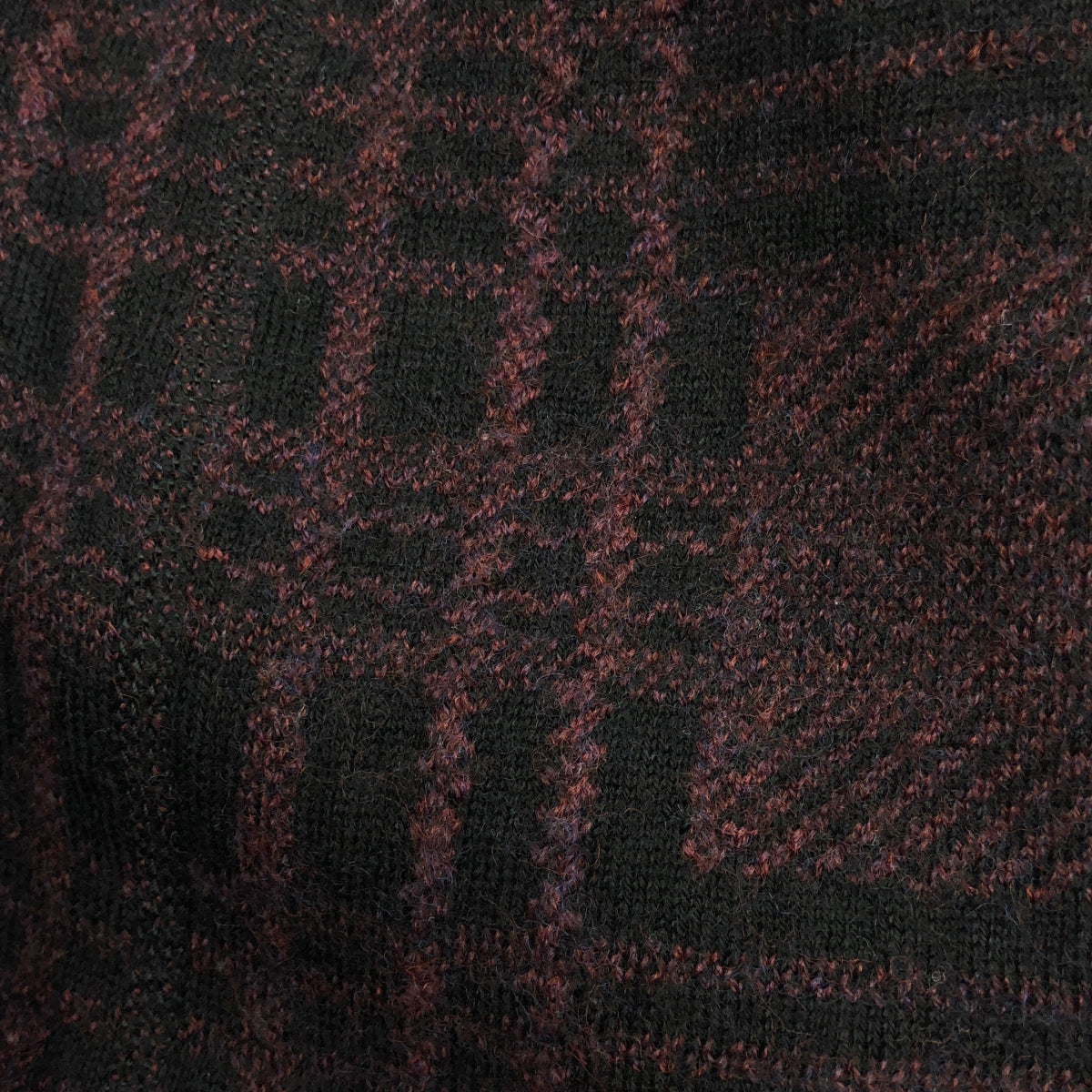 BOTTEGA VENETA / ボッテガヴェネタ | ジャガード ニット フレア イージーパンツ | ボルドー/ブラック系 | レディース