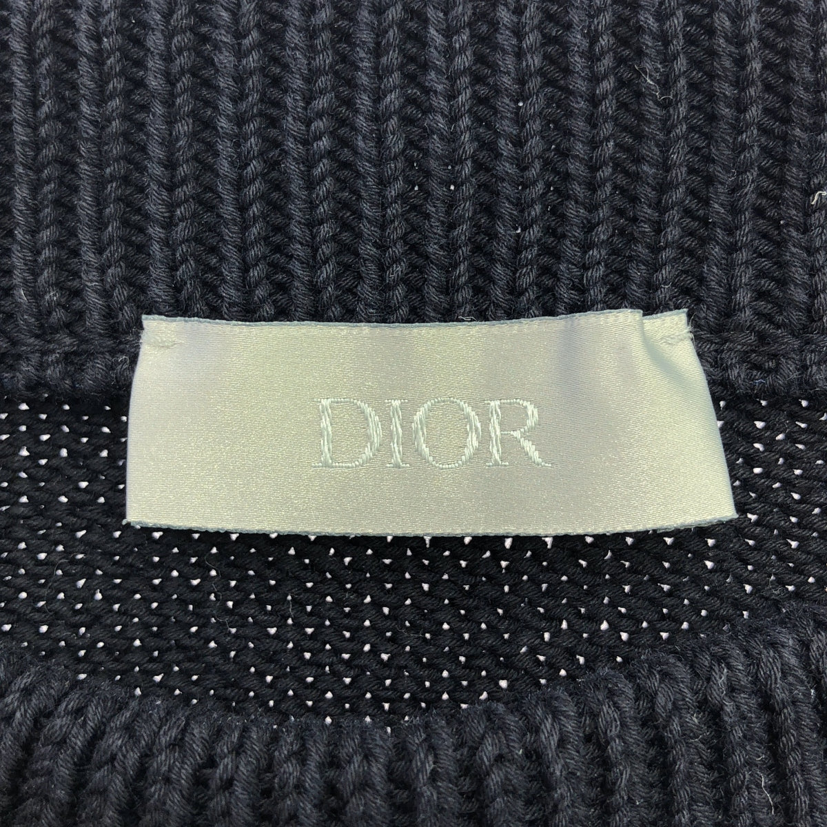 Dior / ディオール | 2021AW | オブリーク コットン シルク ニット | XS | ネイビー | メンズ