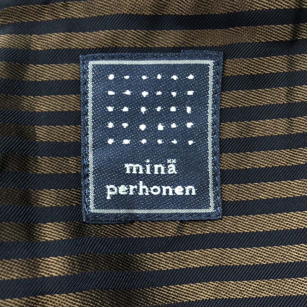 【美品】  mina perhonen / ミナペルホネン | 2007AW | donguri / エンブロイダリー スカラップ ワンピース / 総裏地 | M | ネイビー | レディース