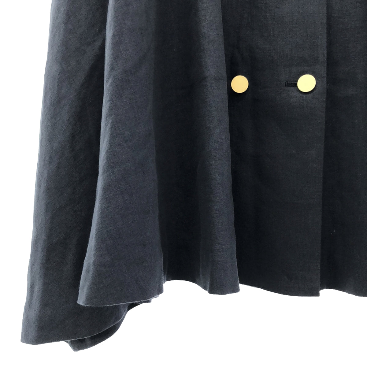 由 iena 鍍金 | 2021春夏 |金色紐帶手帕下擺喇叭裙 | 36 |海軍 |女性的