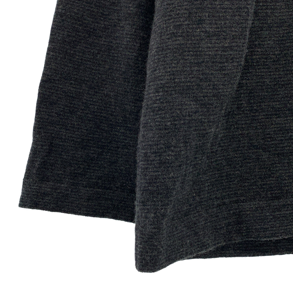 純手工製作 | 14克條紋羊毛套頭衫 | 46碼 | 炭灰色 | 男士