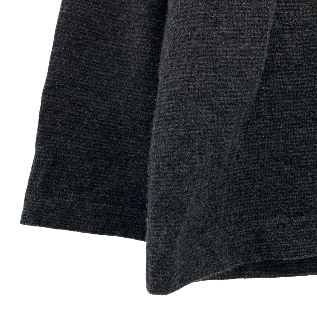 純手工製作 | 14克條紋羊毛套頭衫 | 46碼 | 炭灰色 | 男士