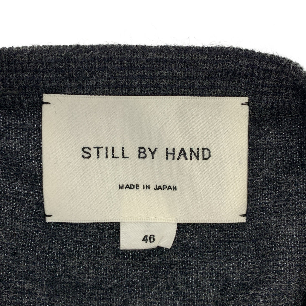純手工製作 | 14克條紋羊毛套頭衫 | 46碼 | 炭灰色 | 男士
