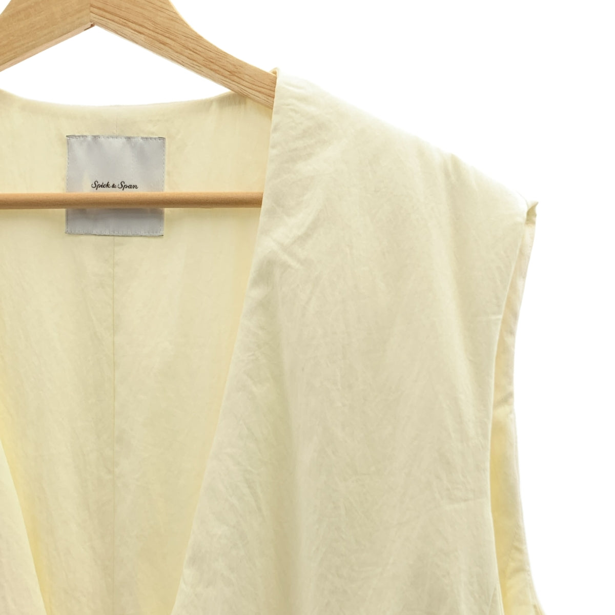 乾淨整潔 | V領加厚長背心 | F碼 | 白色 | 女款