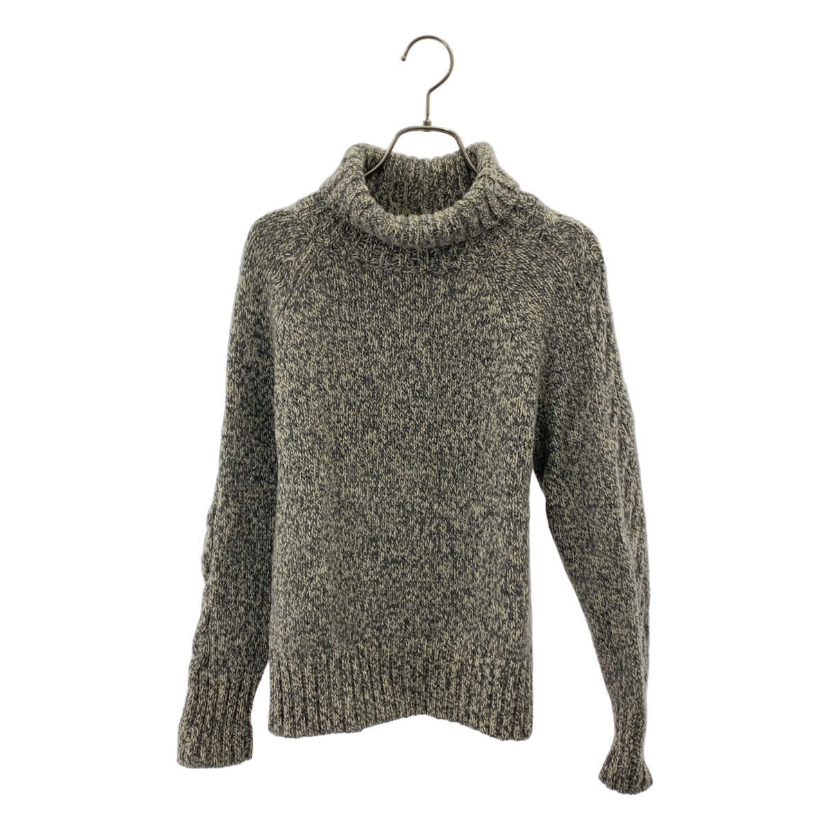 MARGARET HOWELL / マーガレットハウエル | ウール メランジ タートルネック ニット | 2 | グレー/ベージュ | レディース