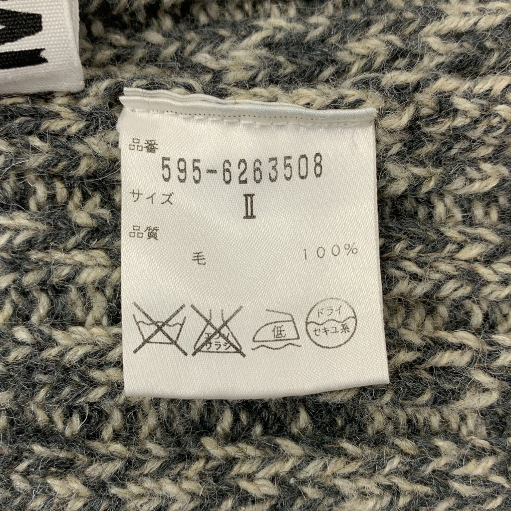 MARGARET HOWELL / マーガレットハウエル | ウール メランジ タートルネック ニット | 2 | グレー/ベージュ | レディース