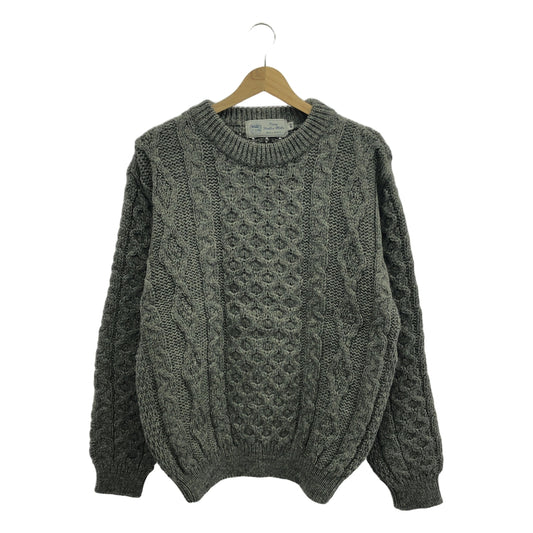 KERRY WOOLLEN MILLS | Wool Aran Cable Knit Pullover | Size 40 | Men's