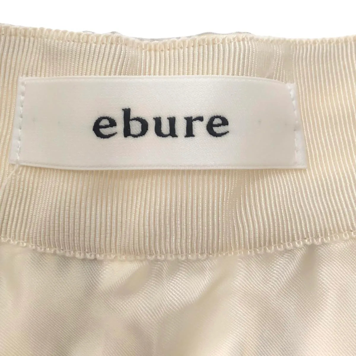 ebure / エブール | コットン シルク ストライプ タック フレアスカート | 36 | ホワイト系 | レディース