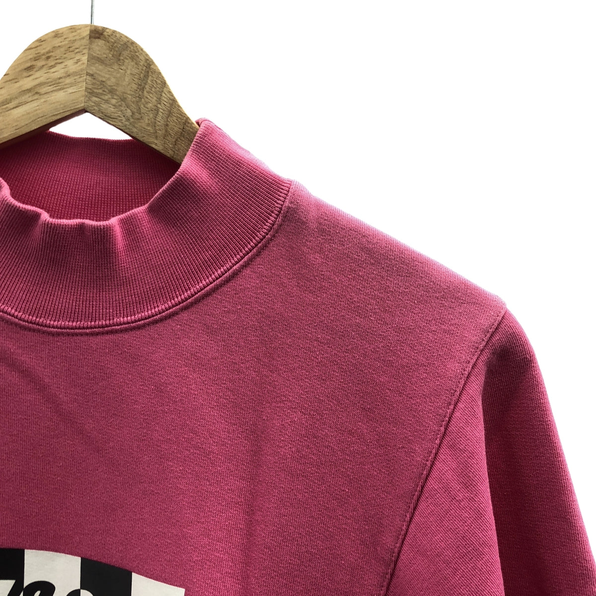 MSGM / エムエスジーエム | チェッカーロゴプリント モックネック スウェット | S | ピンク / ブラック / ホワイト | レディース
