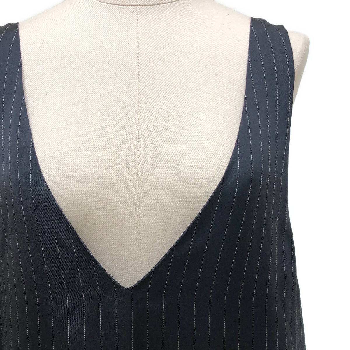 PONTI / ポンティ | Cupra Striped / Recycle PE Fringe Dress / インサイドアウト フリンジ ワンピース | 1 | レディース