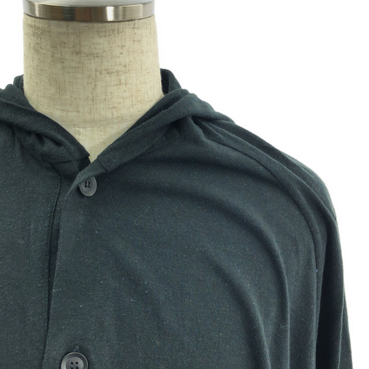 YOHJI YAMAMOTO POUR HOMME / ヨウジヤマモトプールオム | 2024SS | TIED UP RAGLAN HOOD CD コットンリネン フード カーディガン | 3 | ブラック | メンズ