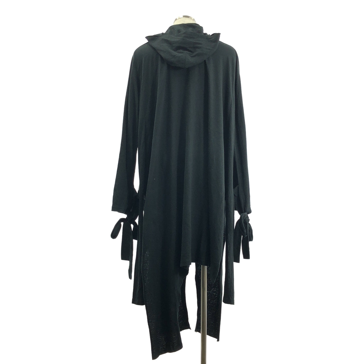 YOHJI YAMAMOTO POUR HOMME / ヨウジヤマモトプールオム | 2024SS | TIED UP RAGLAN HOOD CD コットンリネン フード カーディガン | 3 | ブラック | メンズ