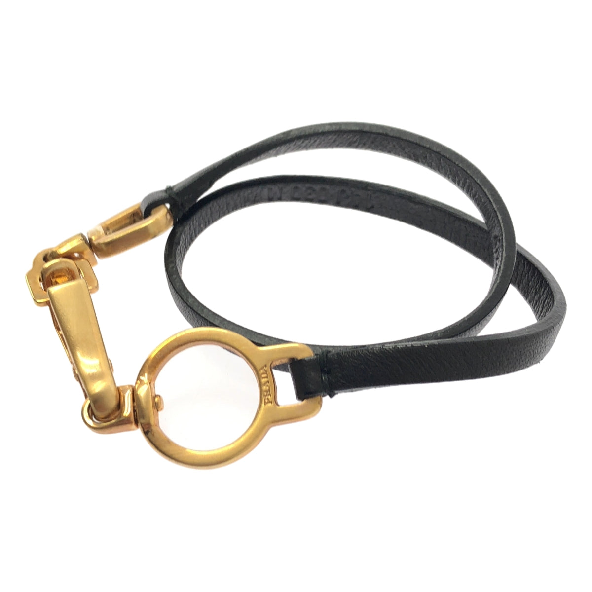 PRADA / プラダ | レザー ストラップ ブレスレット |