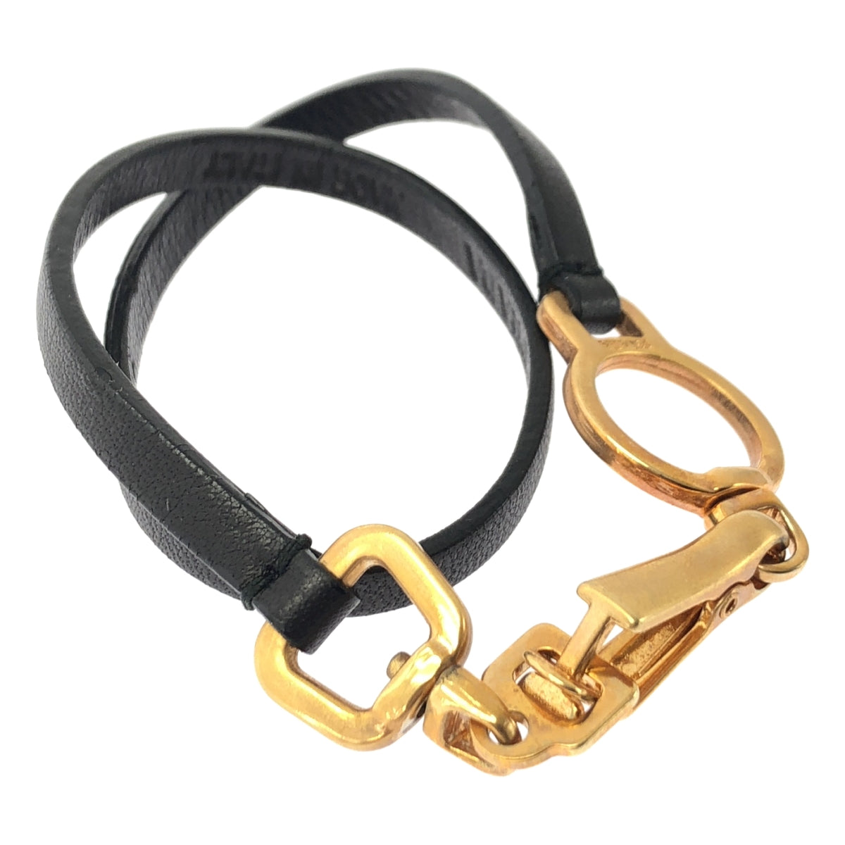 PRADA / プラダ | レザー ストラップ ブレスレット |