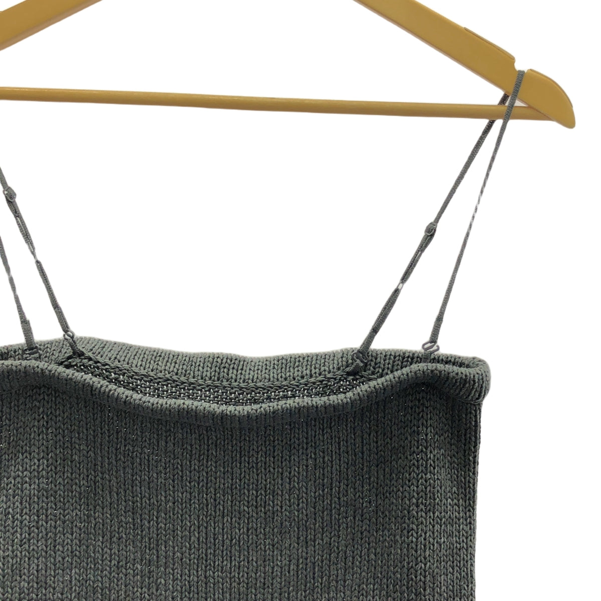 【미품】 Plage / 플라주 | 2024SS | FIZZ 베어 탑 니트 | F | 회색 | 여성