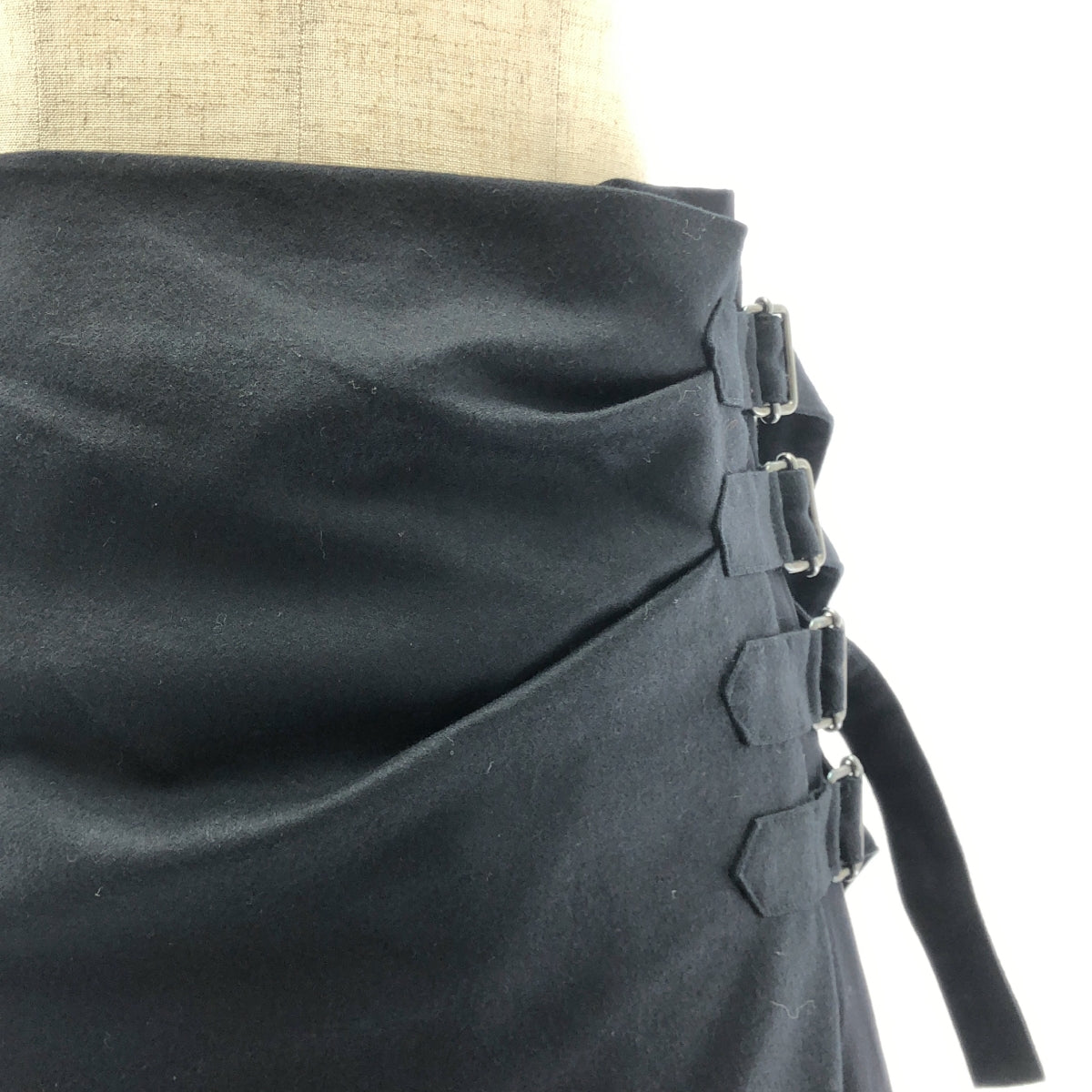 DRIES VAN NOTEN | Wool belted asymmetrical skirt | 38 | Women's