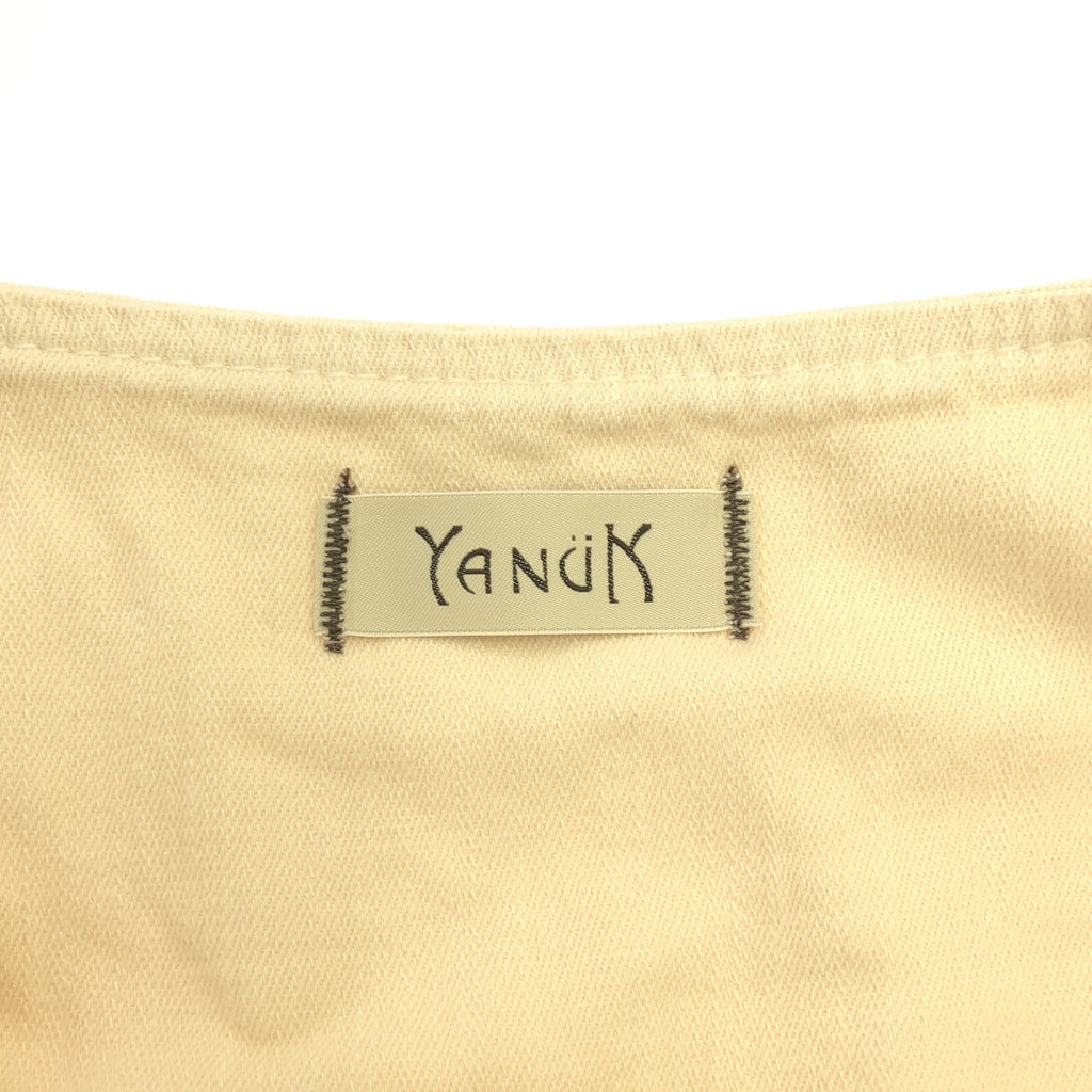 YANUK / ヤヌーク | レーヨン リネン混 リラックス サロペット オーバーオール | S | アイボリー | レディース