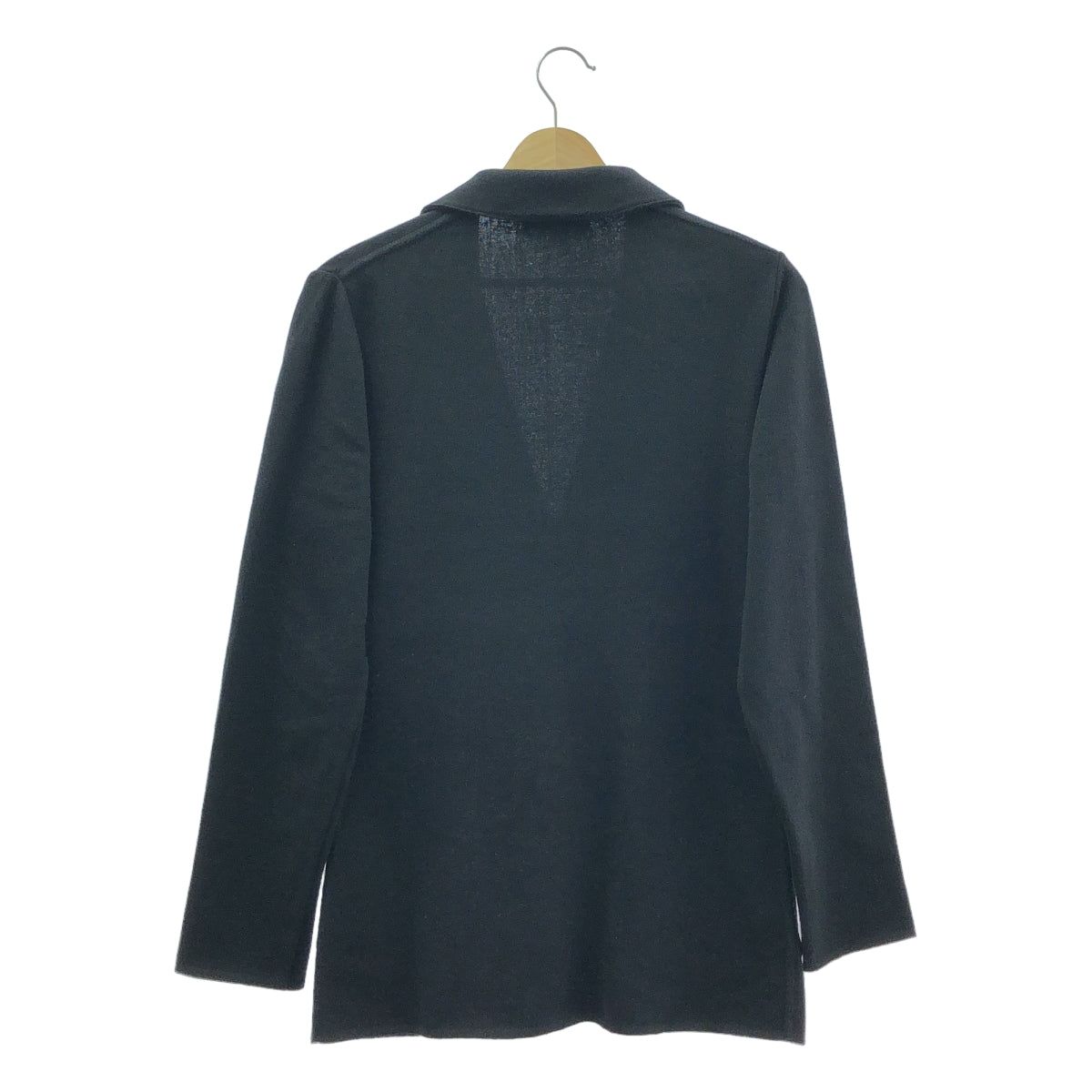 【美品】  LARDINI / ラルディーニ | 2025SS | コットン バーズアイ シングル ニットジャケット | XS | ブラック | メンズ