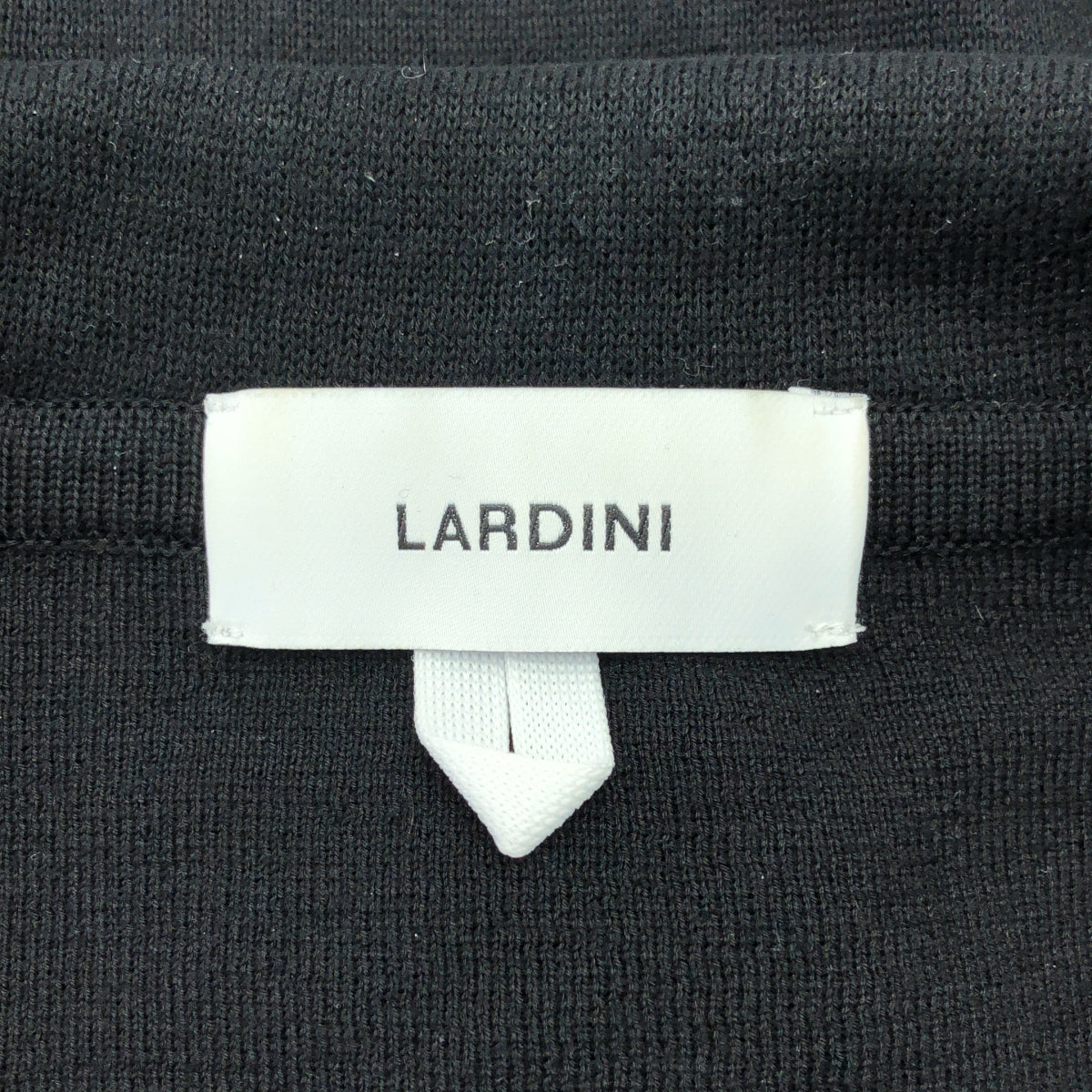 【美品】  LARDINI / ラルディーニ | 2025SS | コットン バーズアイ シングル ニットジャケット | XS | ブラック | メンズ