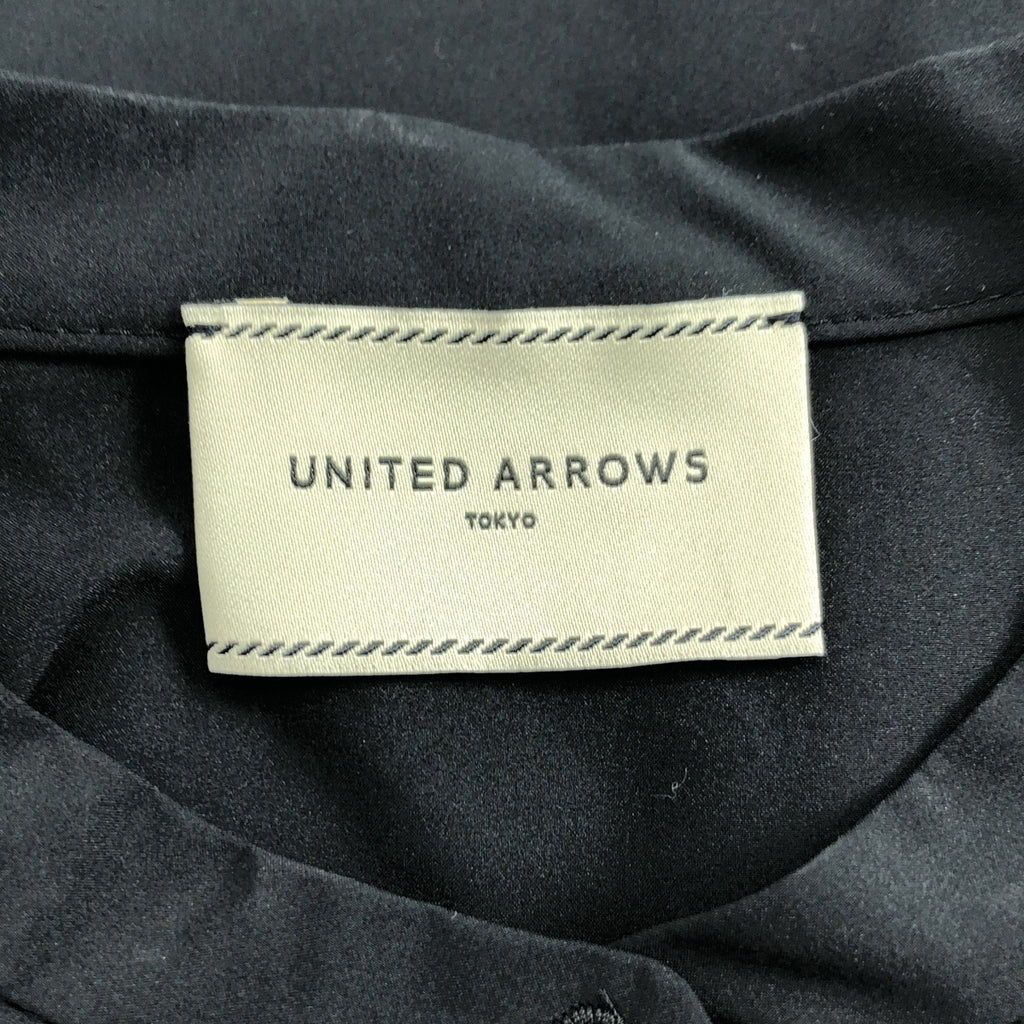 UNITED ARROWS / ユナイテッドアローズ | バックフレア  ショートスリーブ ブラウス シャツ | ブラック | レディース