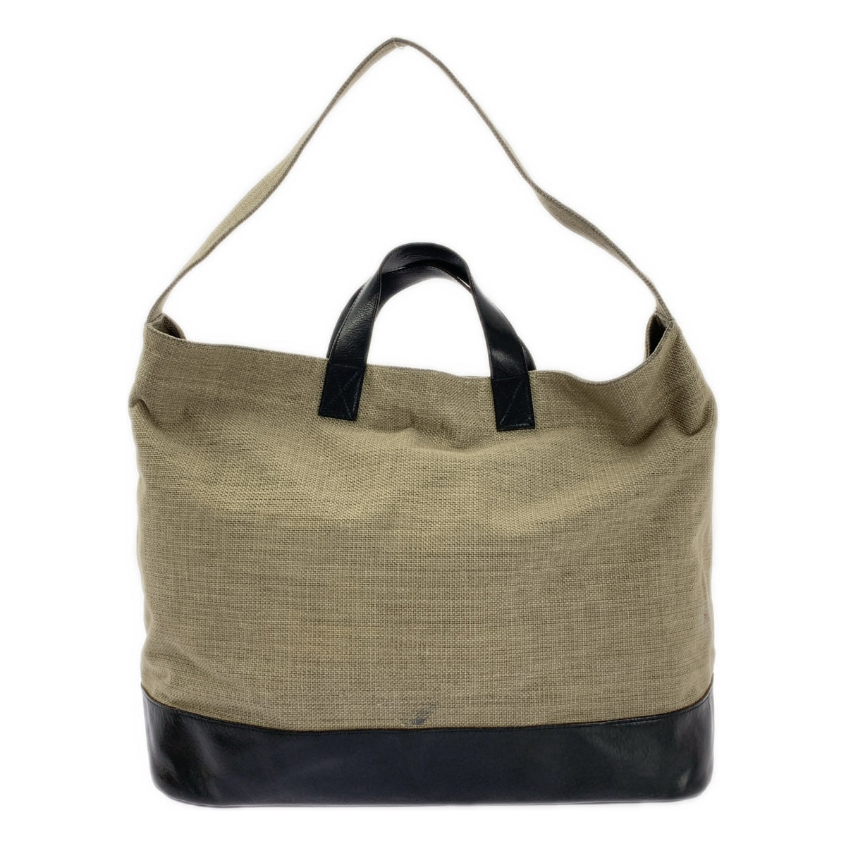 ARTS &amp; SCIENCE / 아츠 앤 사이언스 | 2way 숄더 포함 가죽 전환 캔버스 핸드 토트 백 / 유니섹스 |