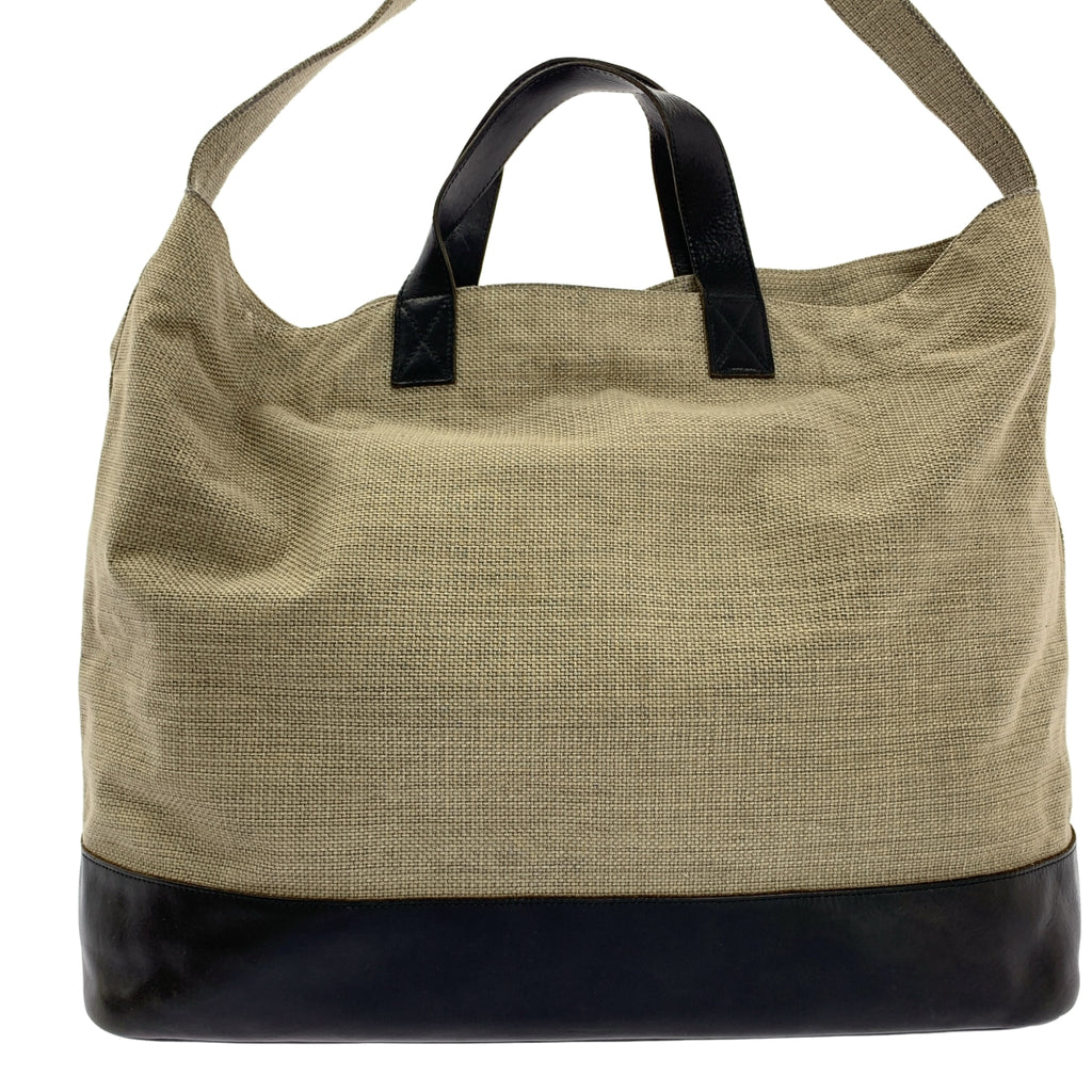 ARTS &amp; SCIENCE / 아츠 앤 사이언스 | 2way 숄더 포함 가죽 전환 캔버스 핸드 토트 백 / 유니섹스 |