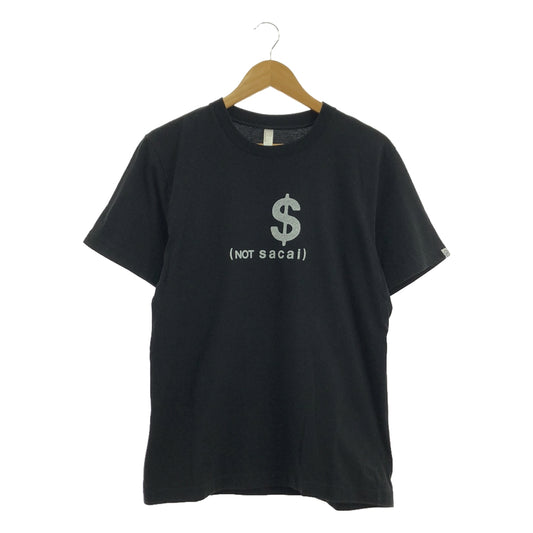 sacai / サカイ | × fragment design フラグメントデザインコラボ NOT sacai プリントTシャツ | 2 | ブラック | メンズ