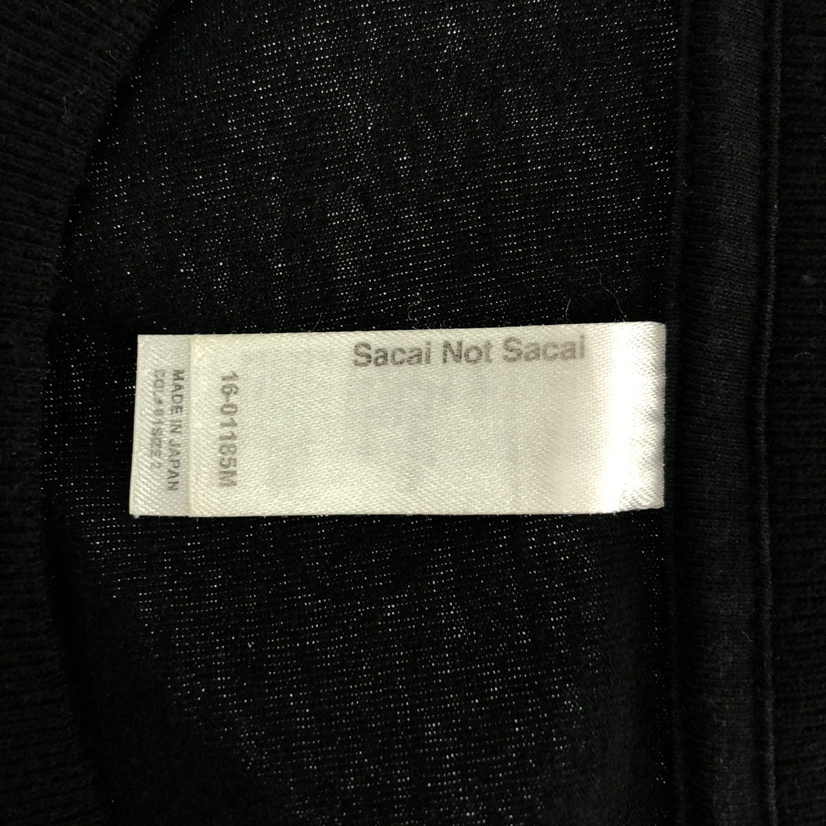 sacai / 사카이 | × fragment design 프래그먼트 디자인 콜라보레이션 NOT sacai 프린트 티셔츠 | 2 | 블랙 | 남성