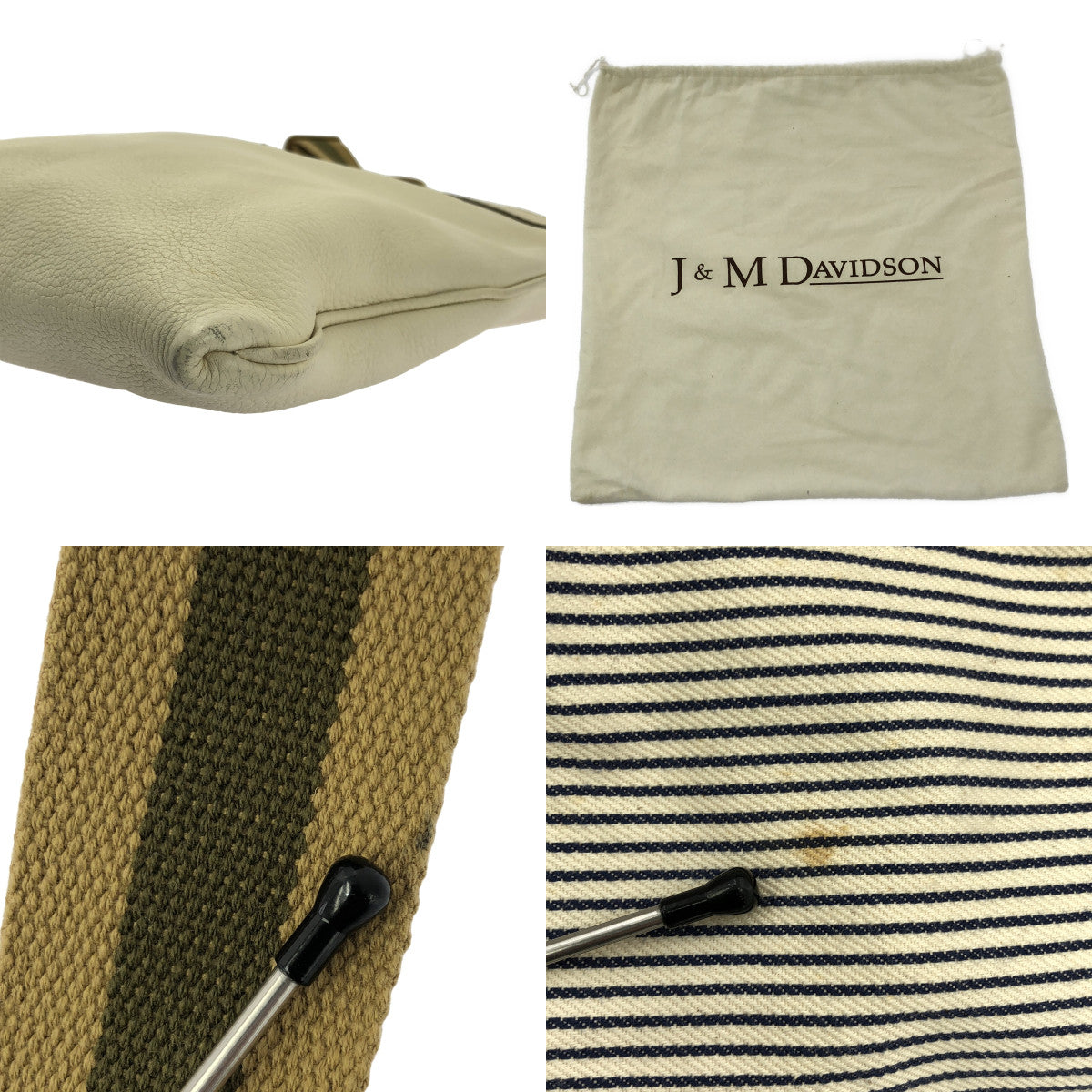 J&M DAVIDSON / ジェイアンドエムデヴィッドソン | レザー ショルダーバッグ | ホワイト | レディース