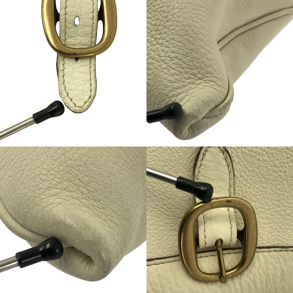 J&M DAVIDSON / ジェイアンドエムデヴィッドソン | レザー ショルダーバッグ | ホワイト | レディース