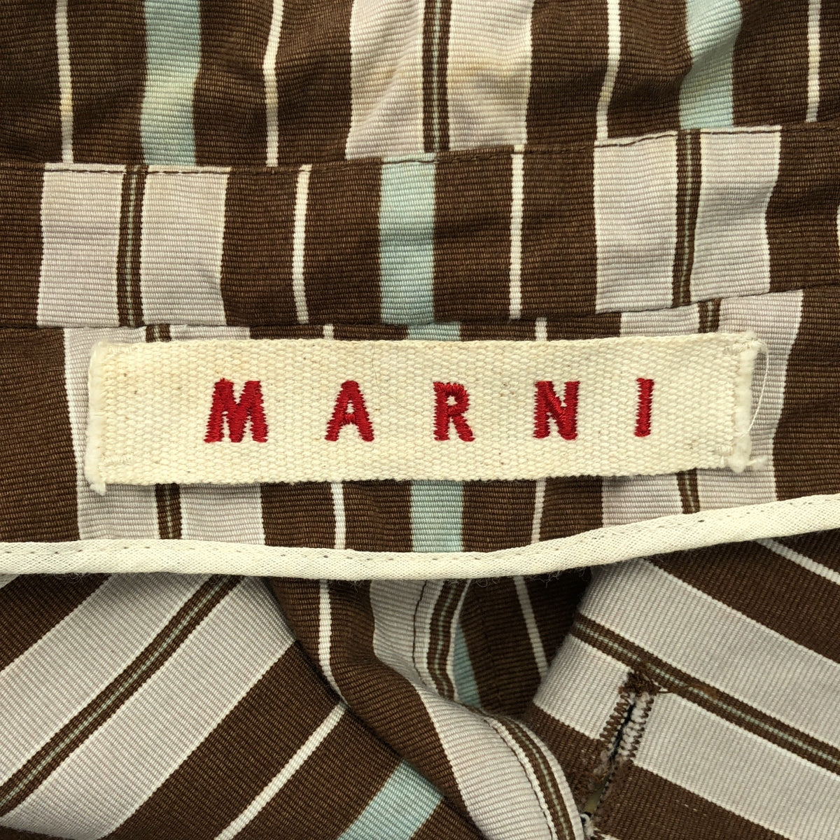 MARNI | 棉質條紋西裝外套 | 46 | 棕色/藍色/灰色 | 男款