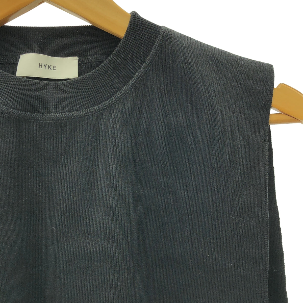 HYKE / ハイク | S/C/P CREW NECK CROP TOP クロップド ニット ベスト |