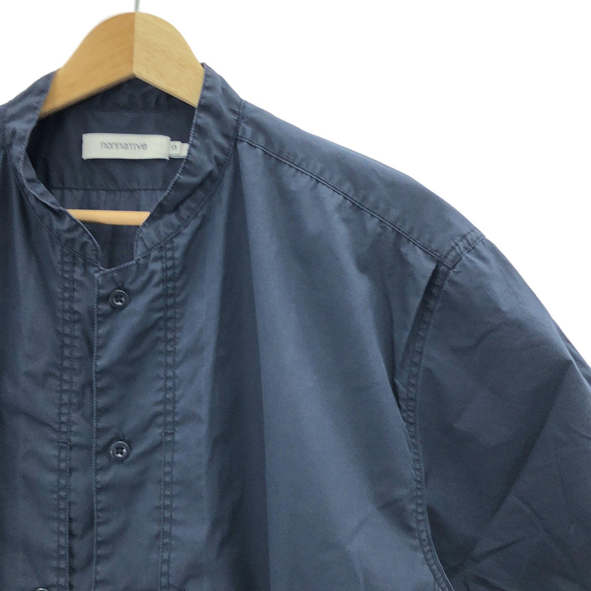 nonnative | Climber 春夏襯衫 棉質打字機短袖襯衫 | 2 碼 | 海軍藍 | 男款