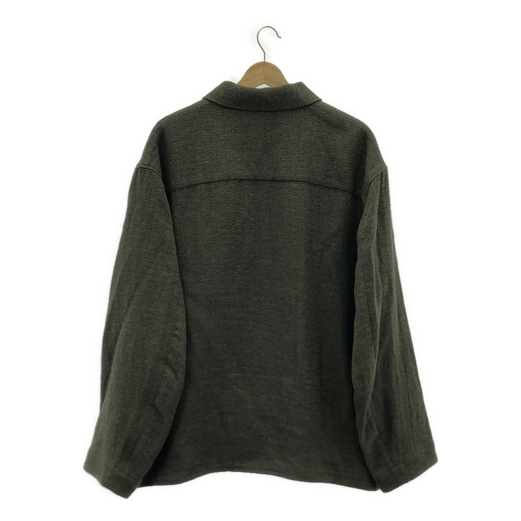 【美品】  amachi. / アマチ | 2022AW | × Elise Gettliffe / Collection 011 Vertical Concept  / ツイード ジャケット | 4 | オリーブ | メンズ
